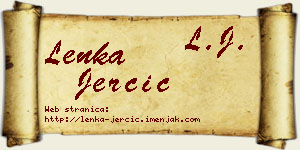Lenka Jerčić vizit kartica